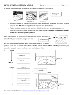 INTERPRETING ROCK STRATA: LEVEL 2 Name