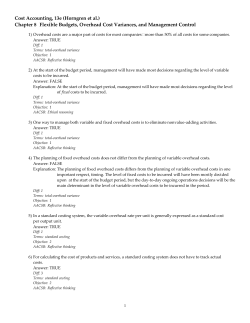 Cost Accounting, 13e (Horngren et al