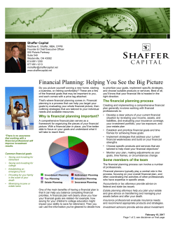 Financial Planning: Helping You See the Big Picture