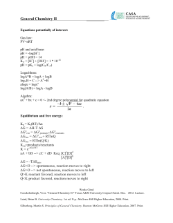 General Chemistry II
