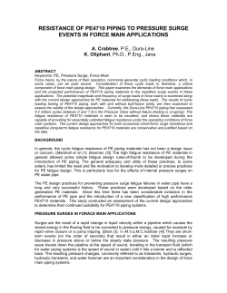 Resistance of PE4710 Piping to Pressure Surge Events in Force