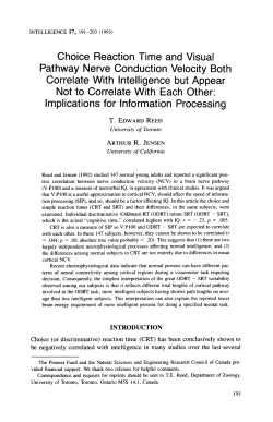 Choice Reaction Time and Visual Pathway Nerve Conduction