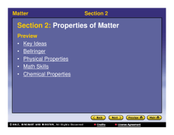 Section 2: Properties of Matter