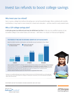Invest tax refunds to boost college savings