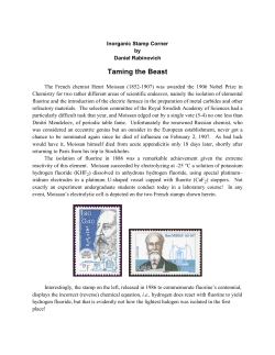 Moissan and the 1906 Nobel Prize - Division of Inorganic Chemistry