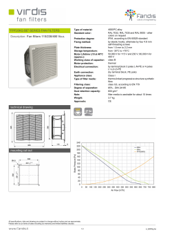 "FPF20KG BE" SERIES FAN FILTERS Description: Fan