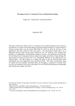 The Impact of the U.S. Financial Crisis on Global Retail Lending