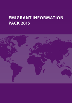 Emigrant information Pack 2015 - Irish Catholic Bishops` Conference