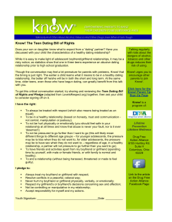 Know! The Teen Dating Bill of Rights