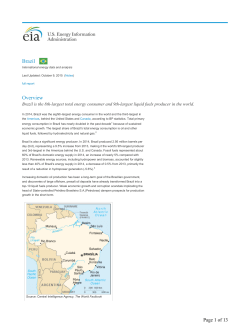 Brazil Country Analysis Brief