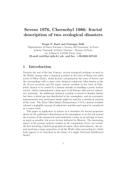 Seveso 1976, Chernobyl 1986: fractal description of two ecological