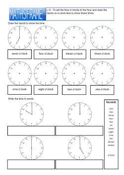 seven o`clock eleven o`clock three o`clock nine o`clock