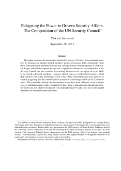 Delegating the Power to Govern Security Affairs: The Composition of