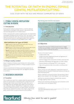 the potential of faith in ending female genital mutilation/cutting