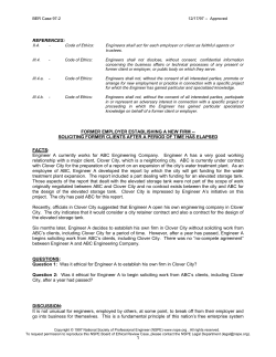 FORMER EMPLOYER ESTABLISHING A NEW FIRM