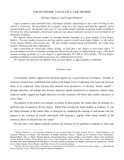 the economic value of a law degree
