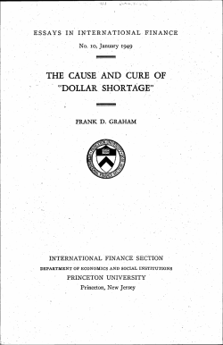 the cause and cure of "dollar shortage"