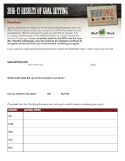 2016-17 Results of Goal Setting