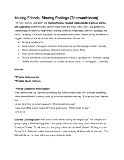 Making Friends, Sharing Feelings (Trustworthiness)