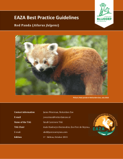 EAZA Best Practice Guidelines Red Panda