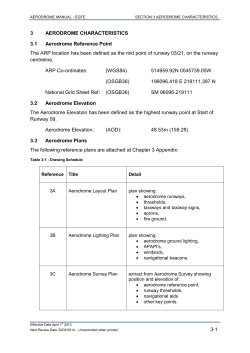 3-1 3 AERODROME CHARACTERISTICS 3.1 Aerodrome Reference
