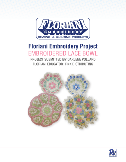 Floriani Embroidery Project EMBROIDERED LACE BOWL