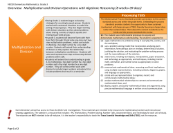 Multiplication and Division