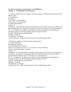 12 Writing Reports and Proposals