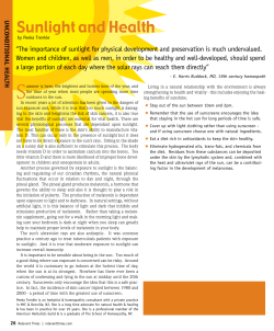 Sunlight and Health