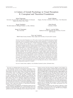 A century of Gestalt psychology in visual perception: II