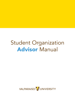 Student Organization Advisor Manual
