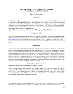 Consider the Value of Plant Nutrients in Your Hay and Corn Silage