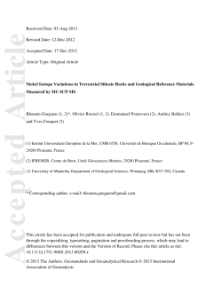Nickel Isotope Variations in Terrestrial Silicate Rocks and