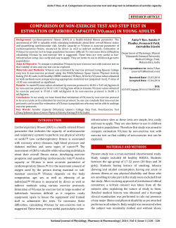COMPARISON OF NON-EXERCISE TEST AND STEP TEST IN
