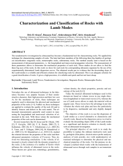 Characterization and Classification of Rocks with Lamb Modes