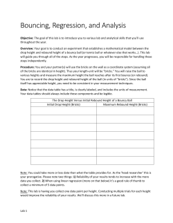 Bouncing, Regression, and Analysis