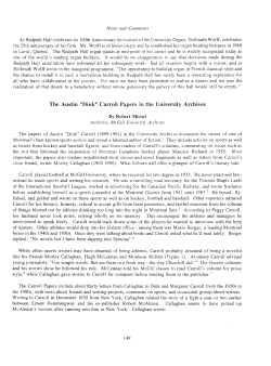 The Austin "Dink" Carroll Papers in the - Fontanus