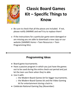 Classic Board Games Kit &ndash; Specific Things to Know