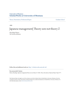 Japanese management| Theory zero not theory Z