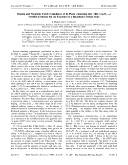 Doping and Magnetic Field Dependence of In