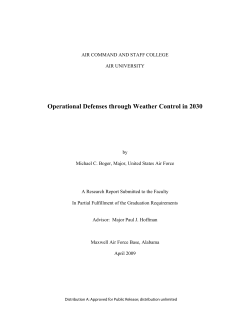 Operational Defenses through Weather Control in 2030