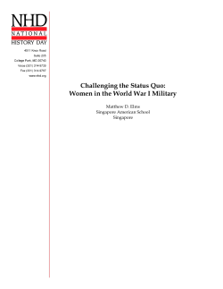 Challenging the Status Quo: Women in the