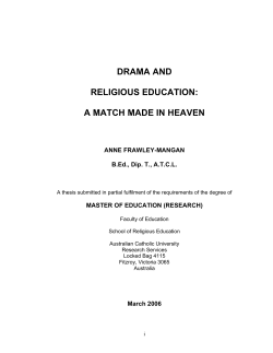 drama and religious education