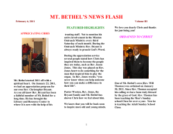 mt. bethel`s news flash