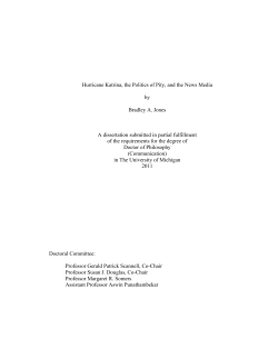 Hurricane Katrina, the Politics of Pity, and the News