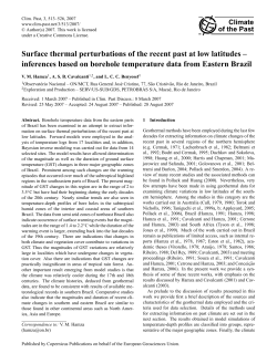 Surface thermal perturbations of the recent past at low latitudes