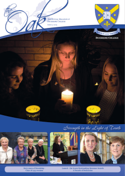 The Oak Magazine Issue 3 2015 - Duchesne College
