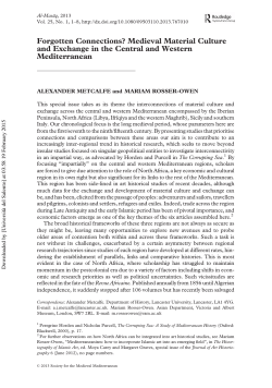 Forgotten Connections? Medieval Material Culture and Exchange in