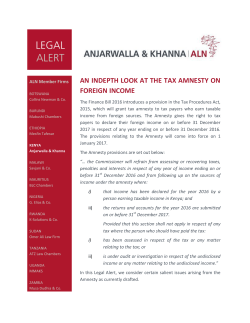 AN INDEPTH LOOK AT THE TAX AMNESTY ON FOREIGN INCOME