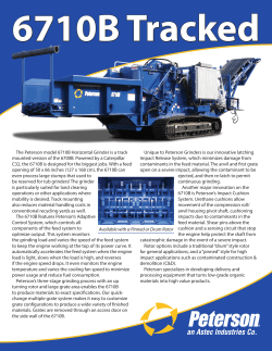 Peterson 6710B Grinder with Tracks